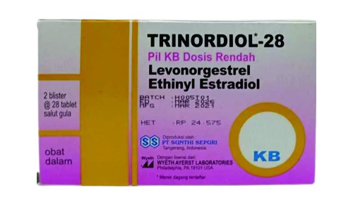 Trinordiol Pil KB 28 Tablet (Pil KB Dosis Rendah) Trinordiol Pil KB 28 Tablet (Pil KB Dosis Rendah)